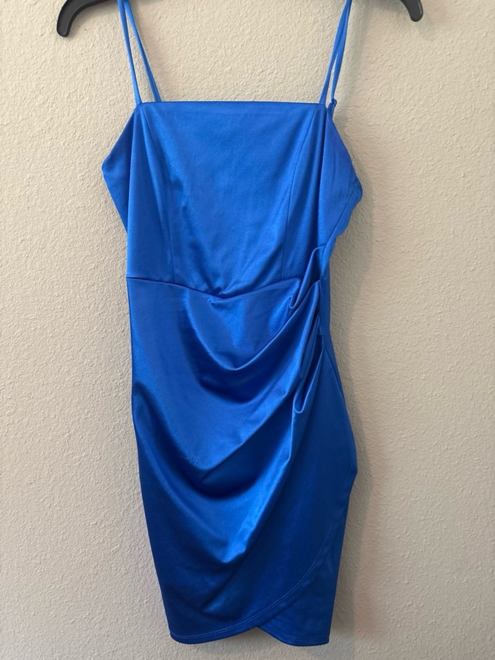 Honey and Rosie Cobalt Blue Satin Mini Slip Dress